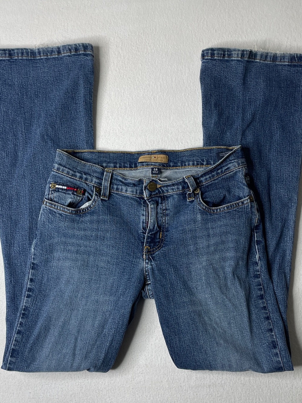 Tommy Jeans Low Rise Bootcut Jeans Women's 27 Medium Wash Denim Classic Y2K 90s
